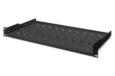 1U legbord 250mm voor kasten vanaf 400mm diepte max. 15 kg zwart