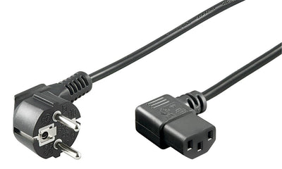 Cable de alimentación CEE 7/7 acodado (macho) a C13 acodado (hembra) 2 m