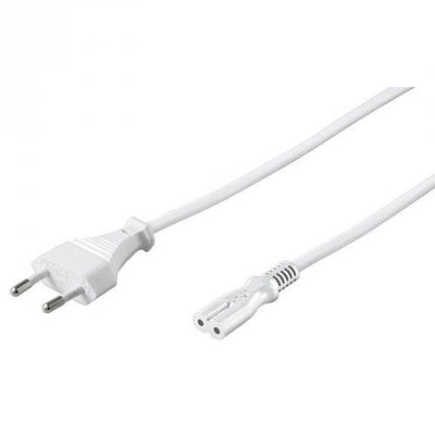Cable de alimentación CEE 7/16 (macho) a C7 (hembra) 1,5 m blanco