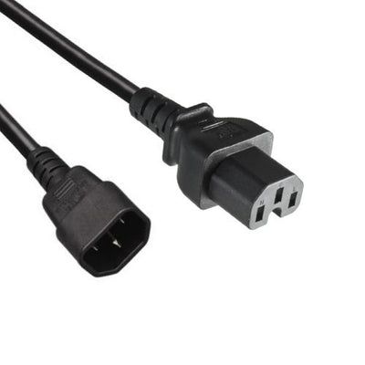 Cable de alimentación C14 - C15 3x 0,75 mm Negro 2 m
