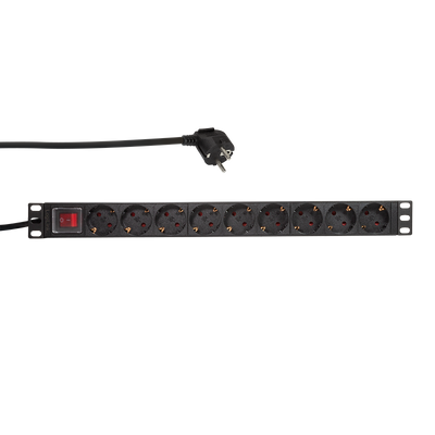 9 voudige stekkerdoos voor 19 inch serverkasten