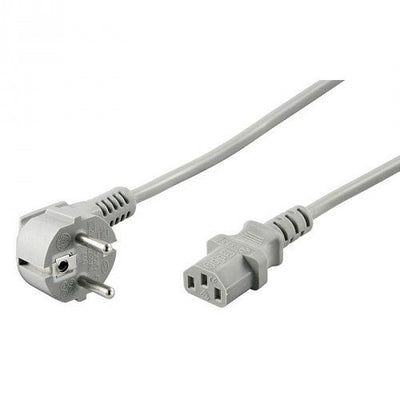Cable de alimentación CEE 7/7 acodado (macho) a C13 (hembra) 2 m gris
