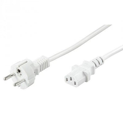 Cable de alimentación CEE 7/7 (macho) a C13 (hembra) 1,5 m blanco