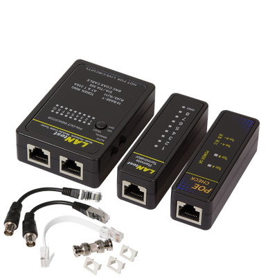 Comprobador de cables RJ11, RJ12, RJ45, BNC y PoE