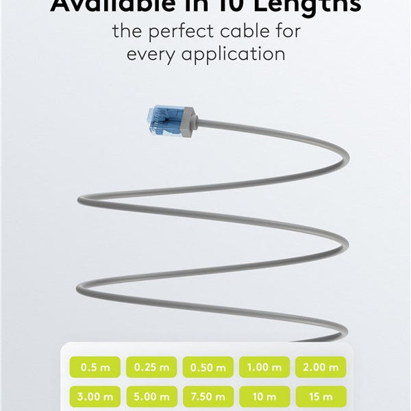 Ultraflex Dunne Cat6a Patchkabel U/UTP 0.15M Grijs