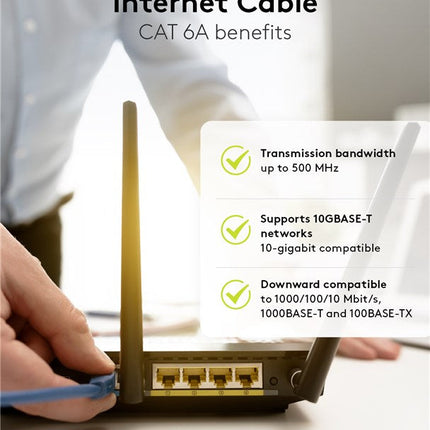 Cat6a S/FTP LSZH 0.5M Black