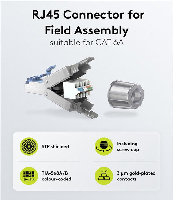 CAT6a Toolless connector RJ45 - STP