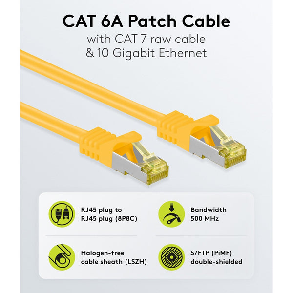 Cat7 30M Geel S/FTP (PiMF) LSZH patchkabel