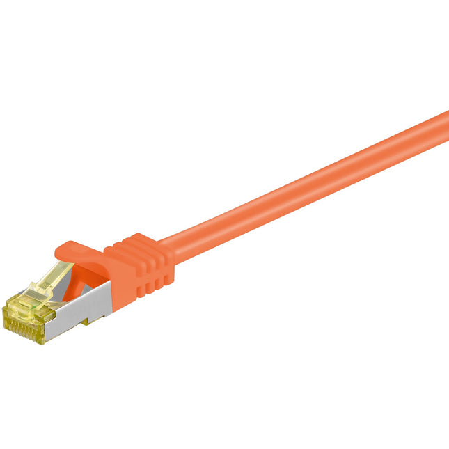 Cable de conexión SSTP/PiMF sin halógenos Cat7 de 0,5 m, color naranja