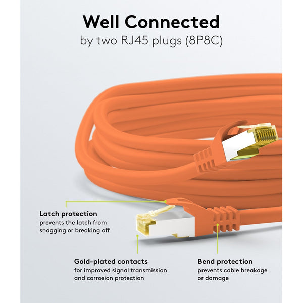 Cable de conexión SSTP/PiMF sin halógenos Cat7 3M naranja