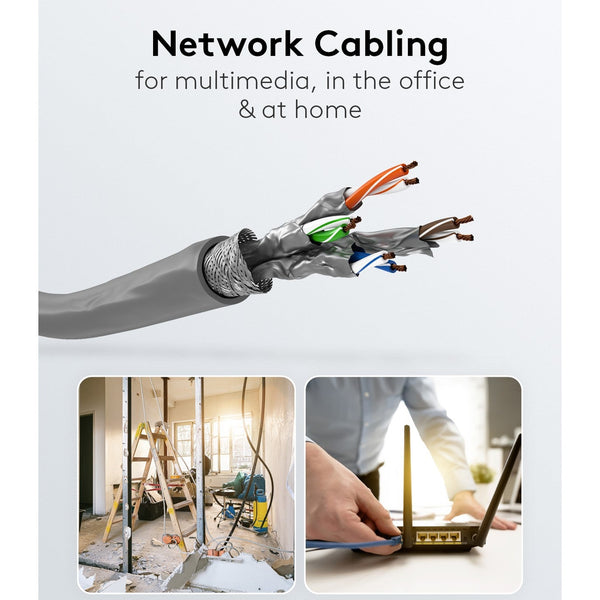 Cable de red SFTP CAT6a flexible de cobre de 100 m