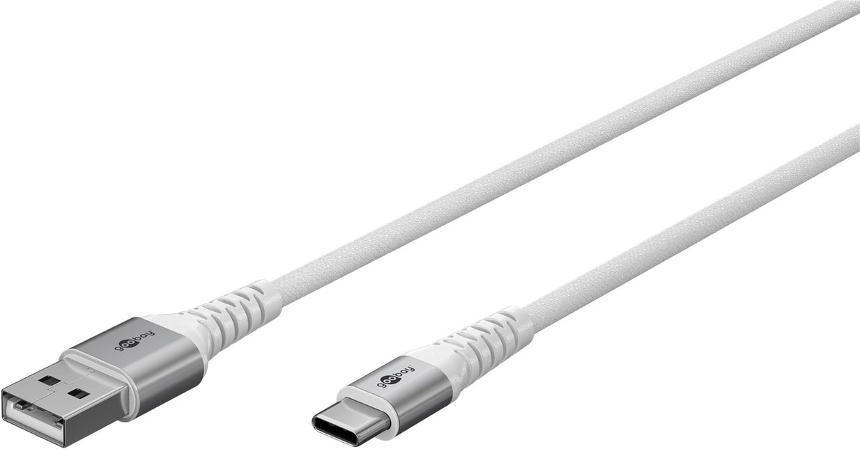 USB-C naar USB-A 0.5M flexibele siliconen textielkabel