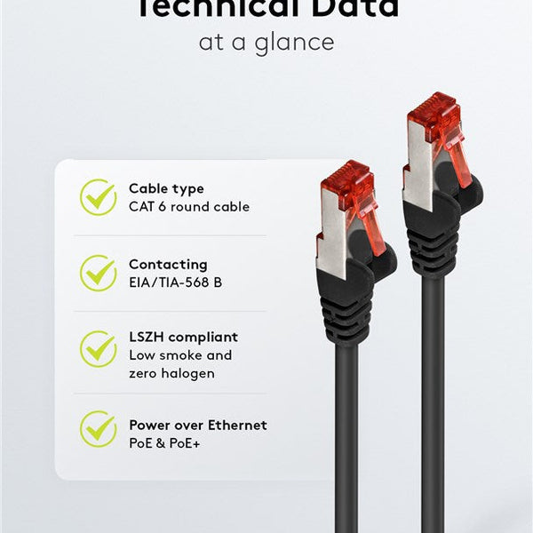 Cat6 S/FTP LSZH 15M Black