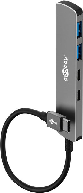 Concentrador USB delgado de 4 puertos, USB-C™ a USB-C™/USB-A, 5 Gbit/s