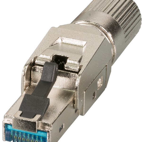 Conector RJ45 CAT6A sin herramientas 360° - STP para cables flexibles y rígidos