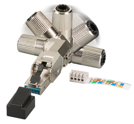 CAT6A Toolless RJ45 Connector 360° - STP for flexible and rigid cables