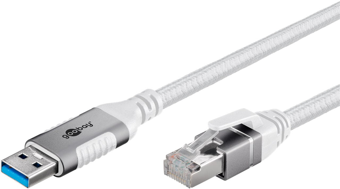 Cable Ethernet USB-A 3.0 a RJ45 de 1 m, blanco 