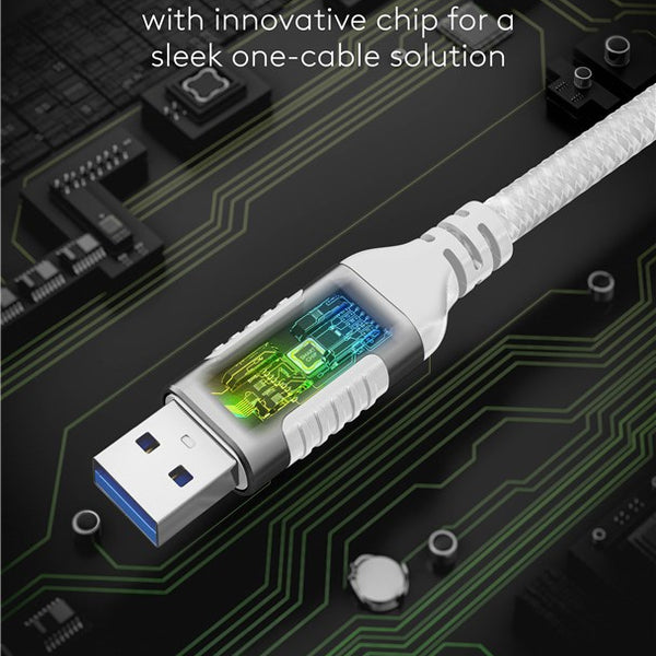 Cable Ethernet USB-A 3.0 a RJ45 de 3 m, blanco 