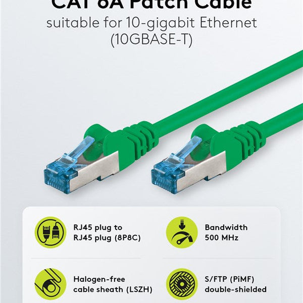 Cat6a S/FTP PIMF LSZH Groen 3 meter