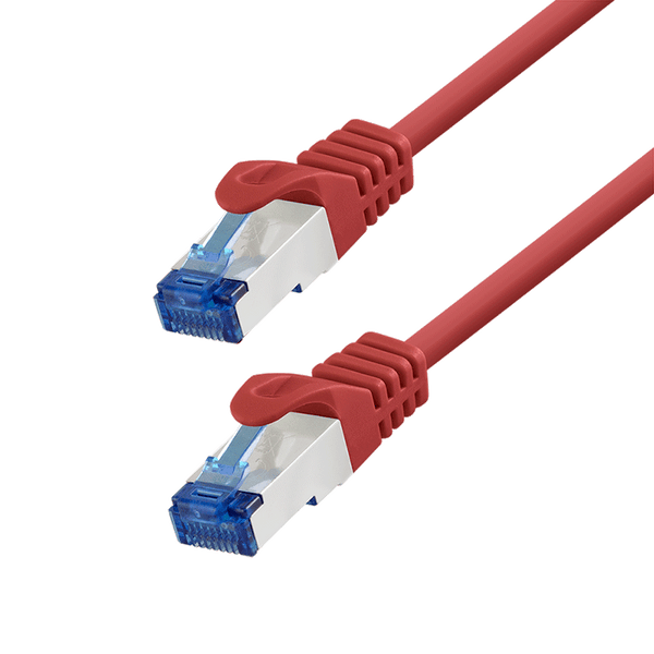 Cat6a S/FTP CCA LSZH rood 0.5 meter