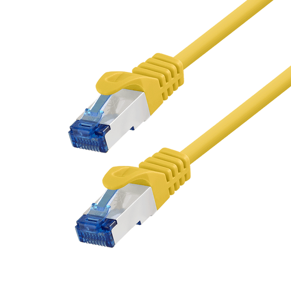 Cat6a S/FTP CCA LSZH geel 0.5 meter