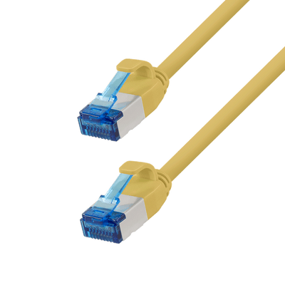Cable de conexión ultraplano S/FTP Cat 6A amarillo 10 m