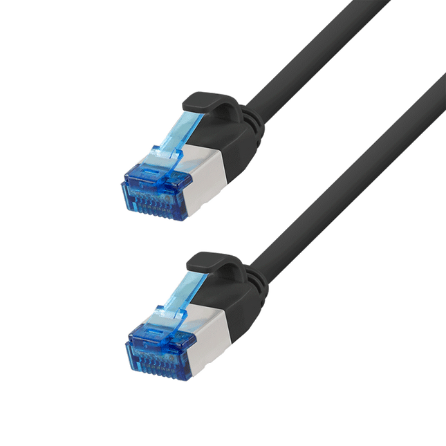Ultra slim Patchkabel S/FTP Cat 6A black  10 M