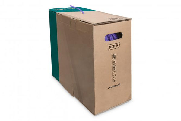 Cable UTP CAT6 rígido 100M 100% cobre morado