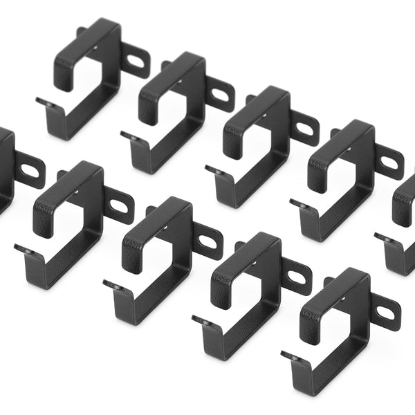 1U cable management bracket 44x60 mm black 10 pieces