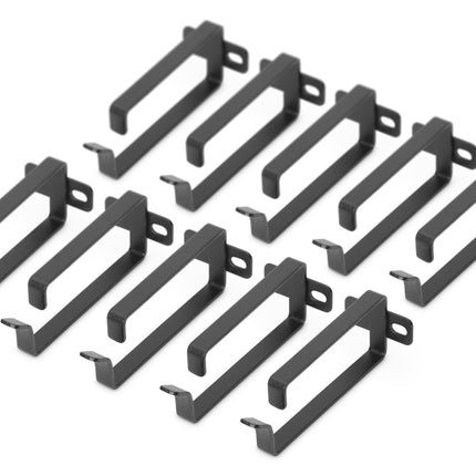 Soporte para gestión de cables 2U 44x100 mm negro 10 piezas