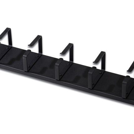 1U metal cable management bar with 5 brackets