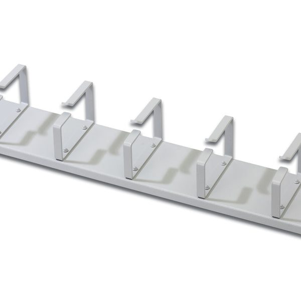2U metal routing panel 5-way light gray