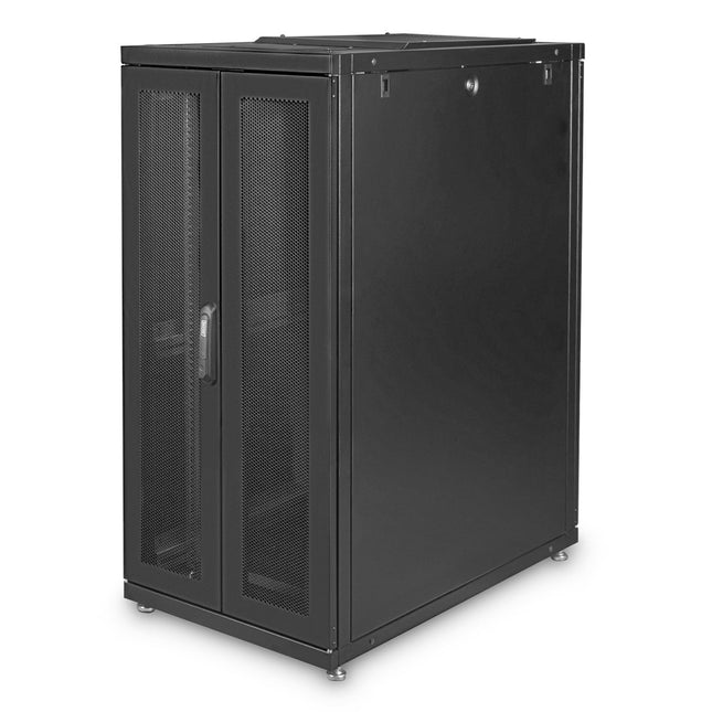 Armario servidor 26U con puertas perforadas 600x1000x1340mm (AnxPrxAl) negro