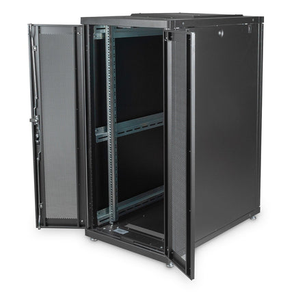 Armario servidor 26U con puertas perforadas 600x1000x1340mm (AnxPrxAl) negro