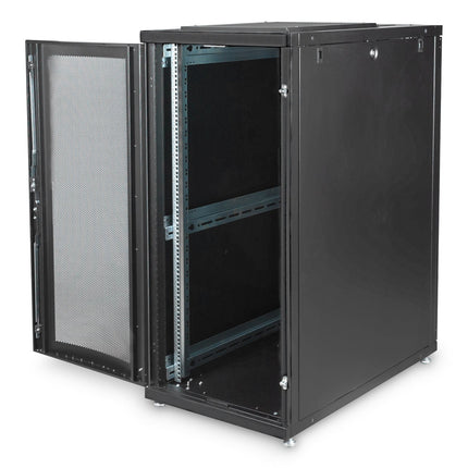 Armario servidor 26U con puertas perforadas 600x1000x1340mm (AnxPrxAl) negro
