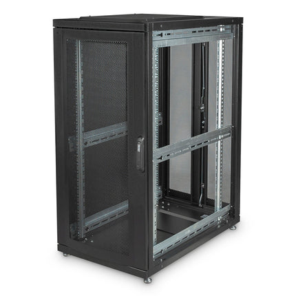 Armario servidor 26U con puertas perforadas 600x1000x1340mm (AnxPrxAl) negro