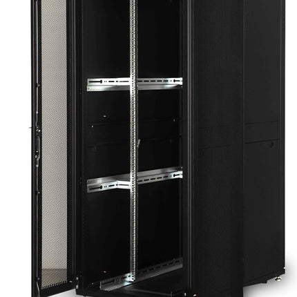 Armario servidor 42U con puertas perforadas 800x1200x2050mm (AnxPrxAl) negro