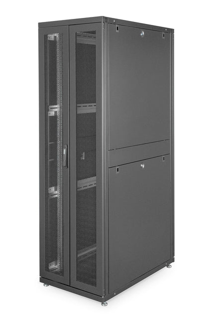 Armario servidor 42U con puertas perforadas 600x1000x2050mm (AnxPrxAl) negro