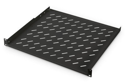 1U Legbord 400mm voor kasten vanaf 600mm diepte max. 15 kg zwart