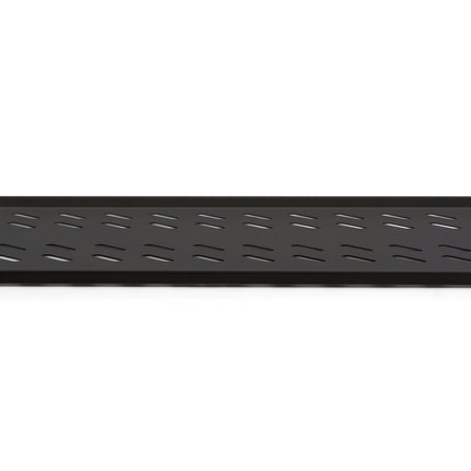 19 inch 1U shelf for racks from 400 mm depth 45x482x250 mm, up to 15 kg, black (RAL 9005)