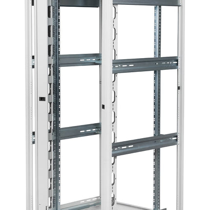 42U serverkast met geperforeerde deuren 800x800x2053mm (BxDxH) lichtgrijs