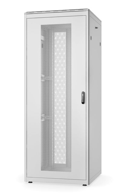 42U serverkast met geperforeerde deuren 800x800x2053mm (BxDxH) lichtgrijs