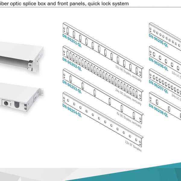 Caja de empalme de fibra óptica 1U con cierre rápido extensible