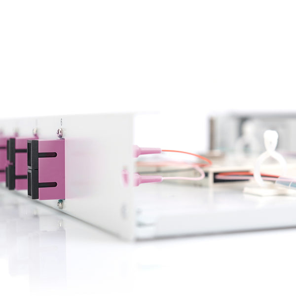 Panel de conexión de fibra óptica montado 6 puertos SC OM4