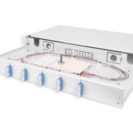 Panel de conexión de fibra óptica montado 6 puertos SC OS2