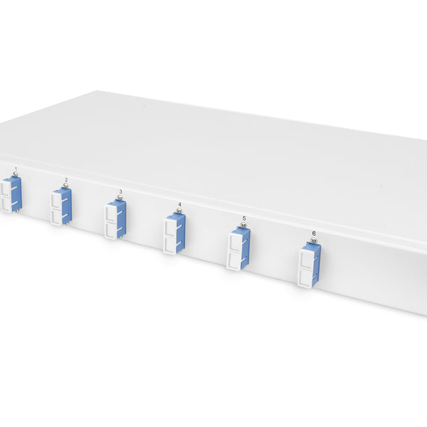 Glasvezel patchpaneel gemonteerd 6 poorten SC OS2