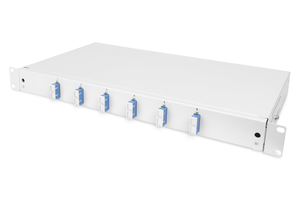 Glasvezel patchpaneel gemonteerd 6 poorten SC OS2