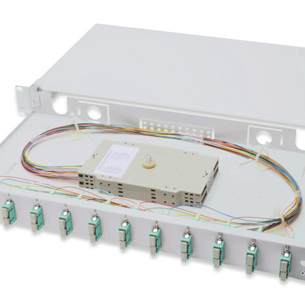 Panel de conexión de fibra óptica montado en 12 puertos SC OM3
