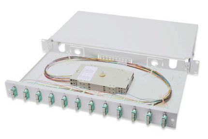 Panel de conexión de fibra óptica montado en 12 puertos SC OM3