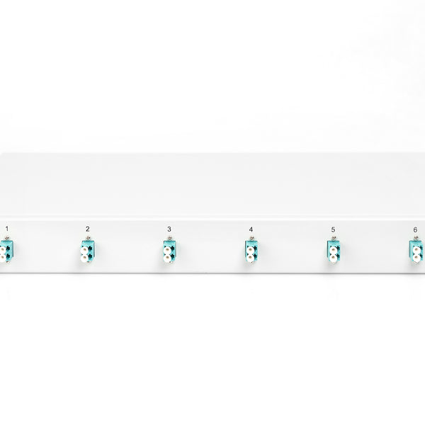 Glasvezel patchpaneel gemonteerd 6 poorten LC OM3